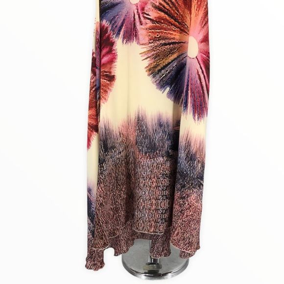 Neiman Marcus Mixed Print Multicolor Maxi Dress size Medium Sleeveless - Picture 4 of 11